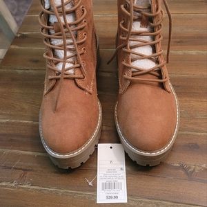 Womens Cognac Boots - Size 7.5